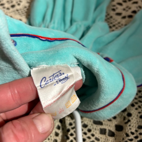 2/$10 Vintage Carter’s onesie sleeper sailor themed Nautica size 6 months - Picture 9 of 11